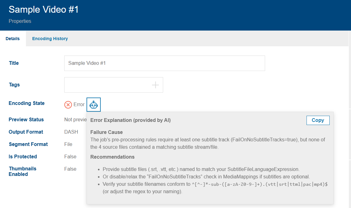 video details with ask-axi